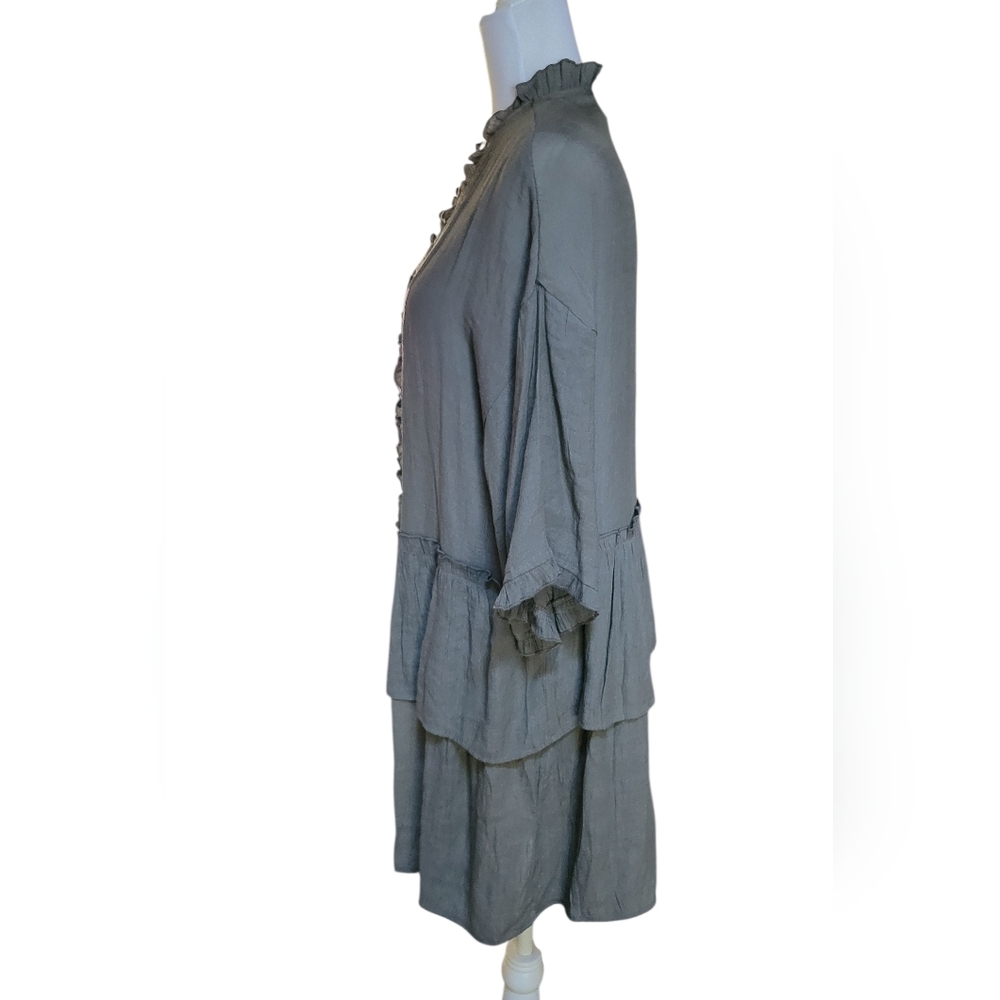 EASEL Ruffled Open Cardigan Kimono - Picture 5 of 10